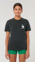 Rotweinmund T-Shirt mit VACCULA HASE auf der Brust Vorderansicht
