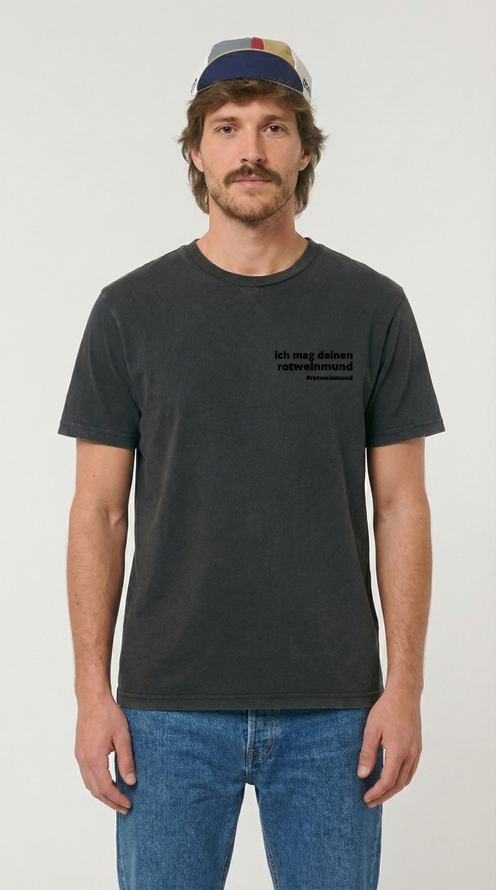 Rotweinmund  T-Shirt mit Filmzitat "ich mag deinen rotweinmund" Vorderansicht