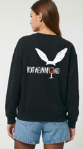 Ledger Dry Unisex Sweatshirt Grau mit Schriftzug hinten | Bio-Baumwolle | Rotweinmund